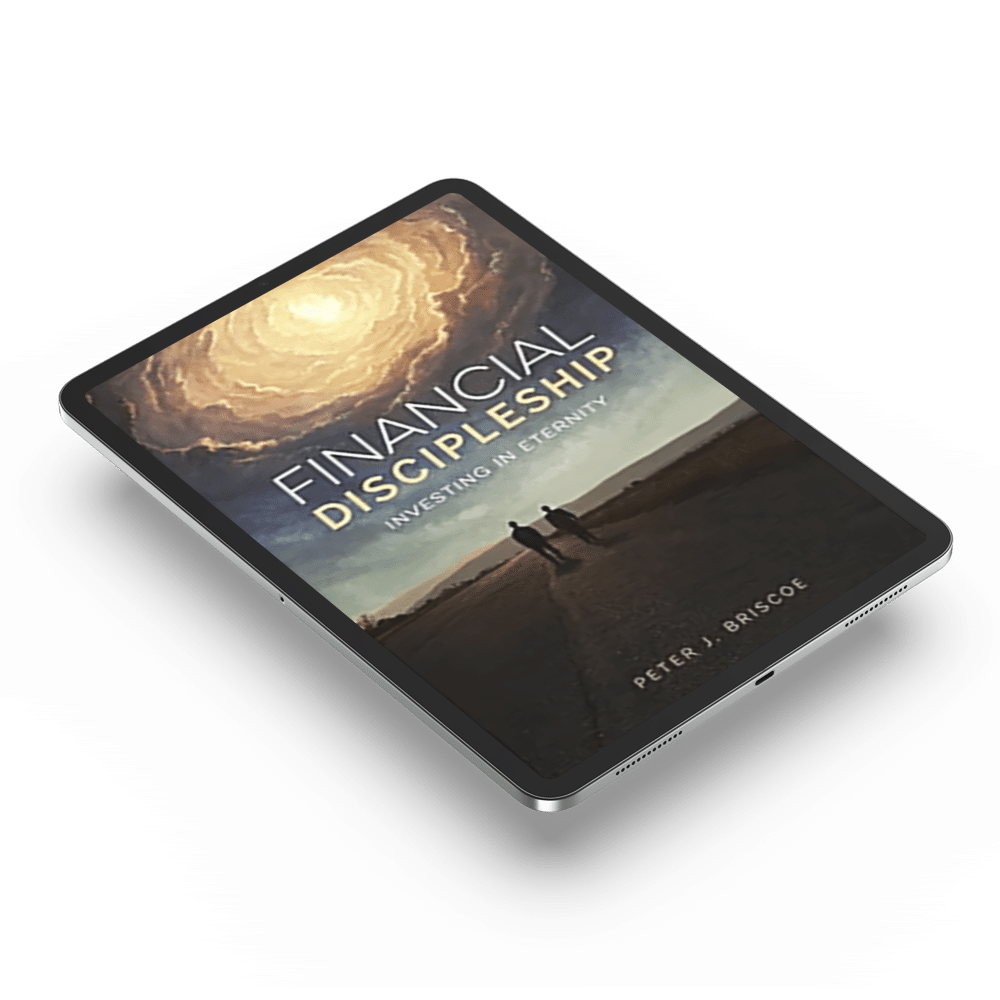 Financial Discipleship book cover image fills iPad screen.